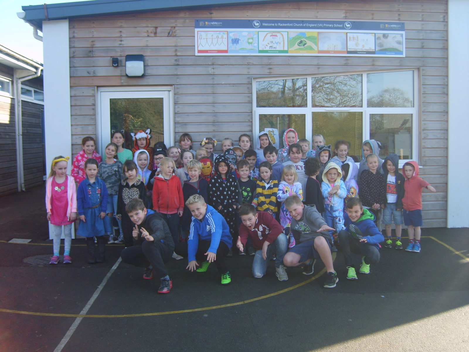 Rackenford Children in Need whole school dressed up