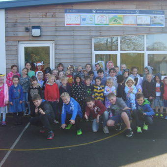 Rackenford Children in Need whole school dressed up